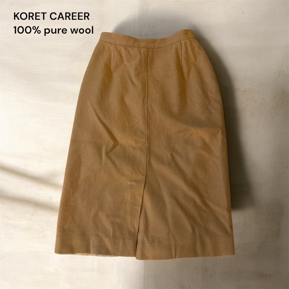 🐶l❄️Koret Career Tan Wool Pencil Skirt